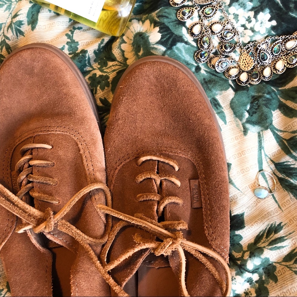 Vans Lo Pro Tan Suede Shoes